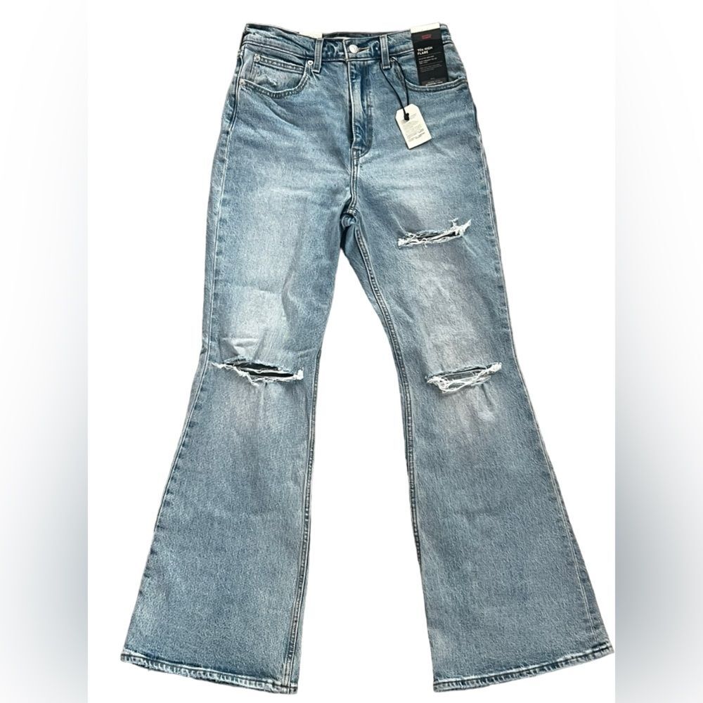 Levi’s NWT Premium 70s High Rise Flare Size 28 Free People Disco Bell Bottom - Picture 5 of 13